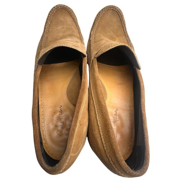Cole Haan Tan Suede Men Sz 11.5 M Penny Loafers C05681 Heel Comfort - Picture 13 of 16